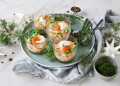 Norwegian smoked salmon mousse and cucumber