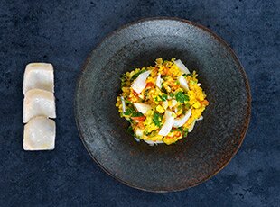 Risotto with Norwegian clipfish