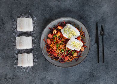 Norwegian Skrei with red salad