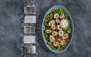 Skrei in Ham with Jerusalem Artichoke Purée