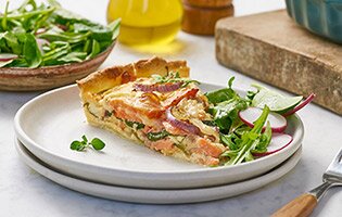 Quiche with smoked Norwegian salmon