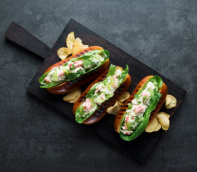 Norwegian snow crab rolls