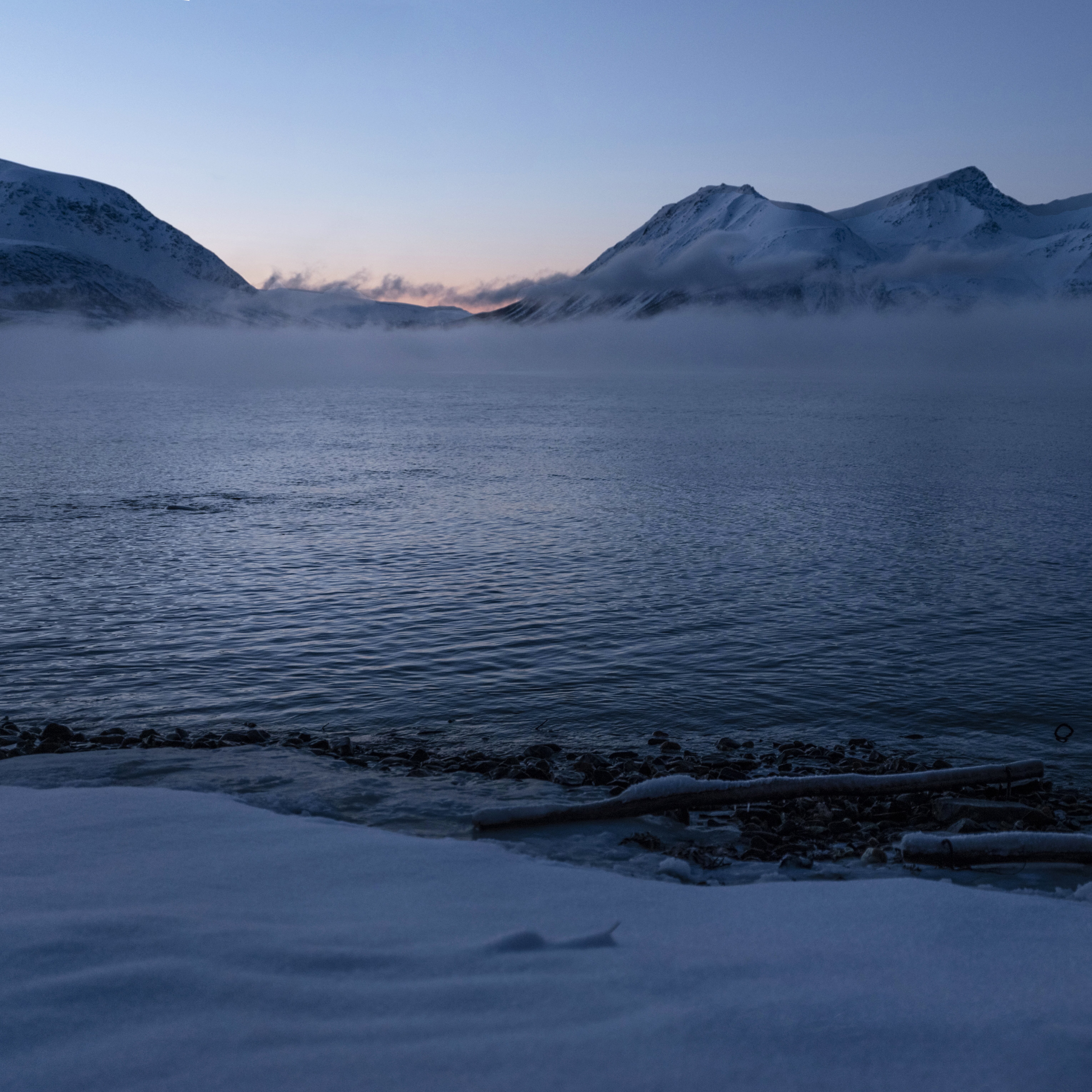 Nothern lights over mountain