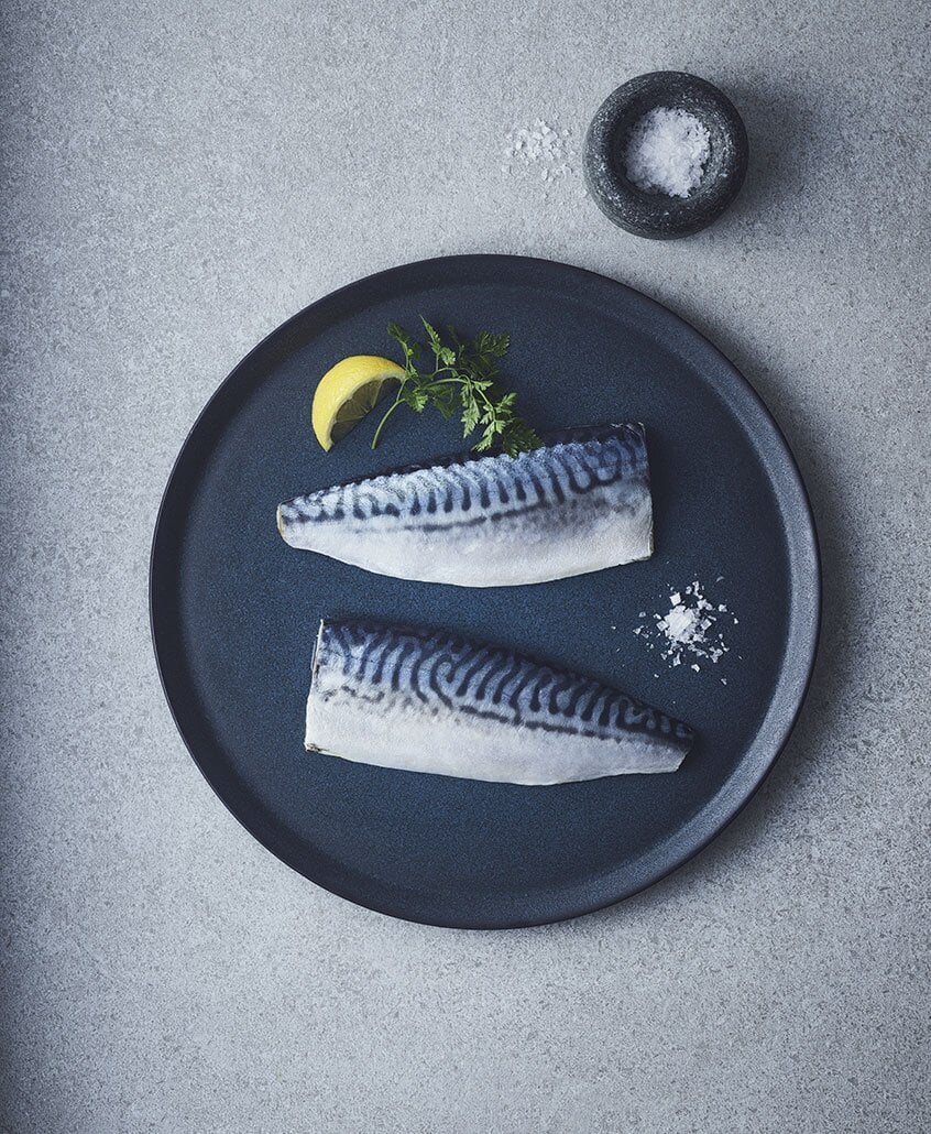 Mackerel on a plate