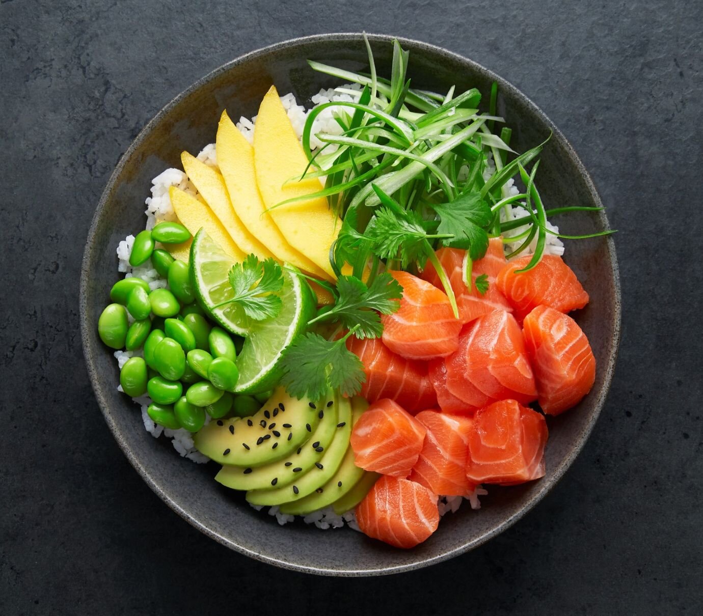 Easy Norwegian salmon poke bowl